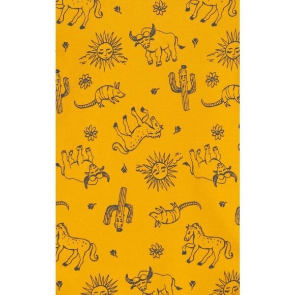 NWT Wrangler Mustard & Black Western Print Short Sleeve  bodysuit Size 24 Months - Picture 2 of 5